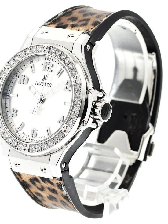 HUBLOT Big Bang Monochrome Steel Diamond Bezel Silver Dial Quartz Ladies_909120 main image 6
